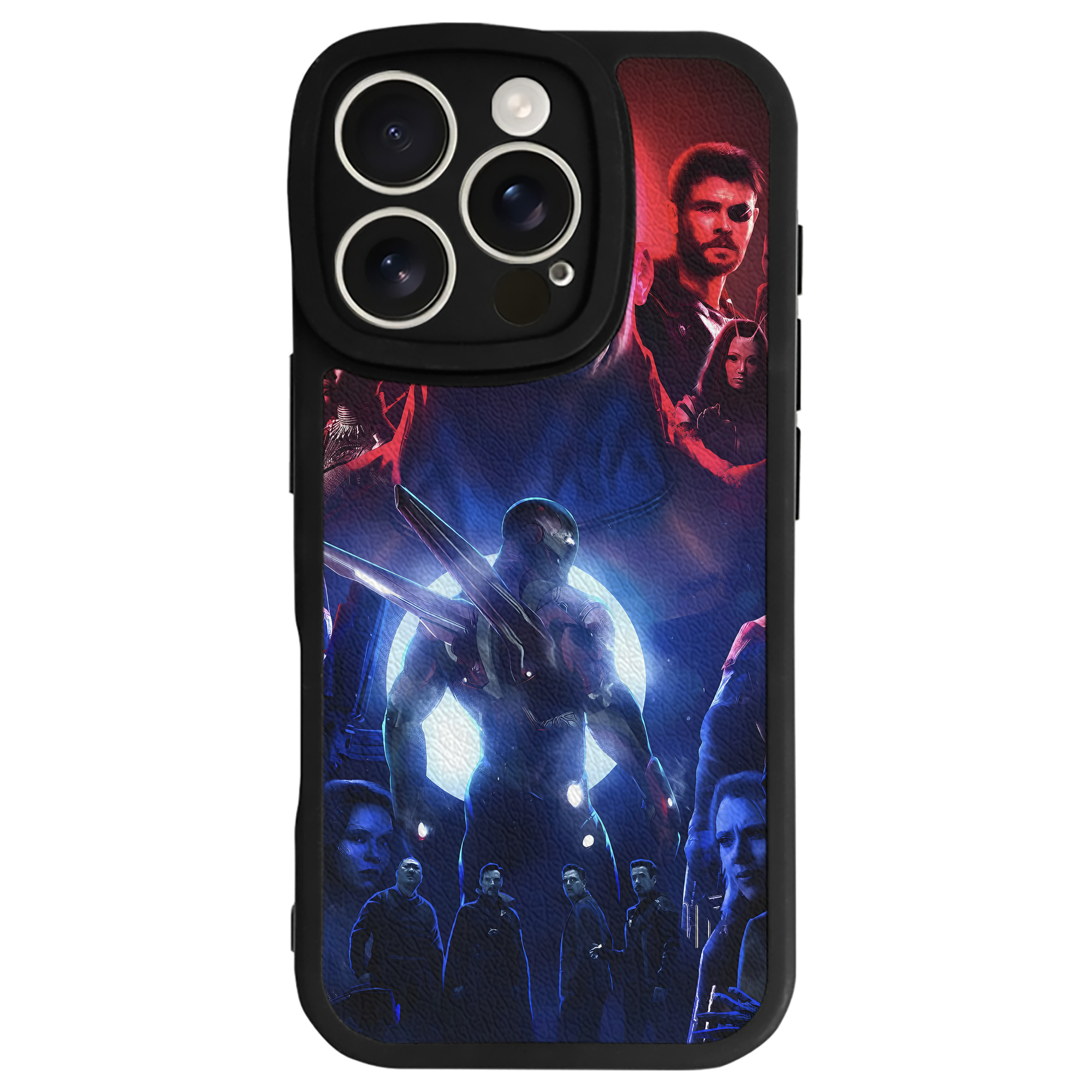 （画像用） アベンジャーズ The Avengers 【iPhone 16シリーズ対応】シリコンスマホケース（レザー調） 材質：シリコン